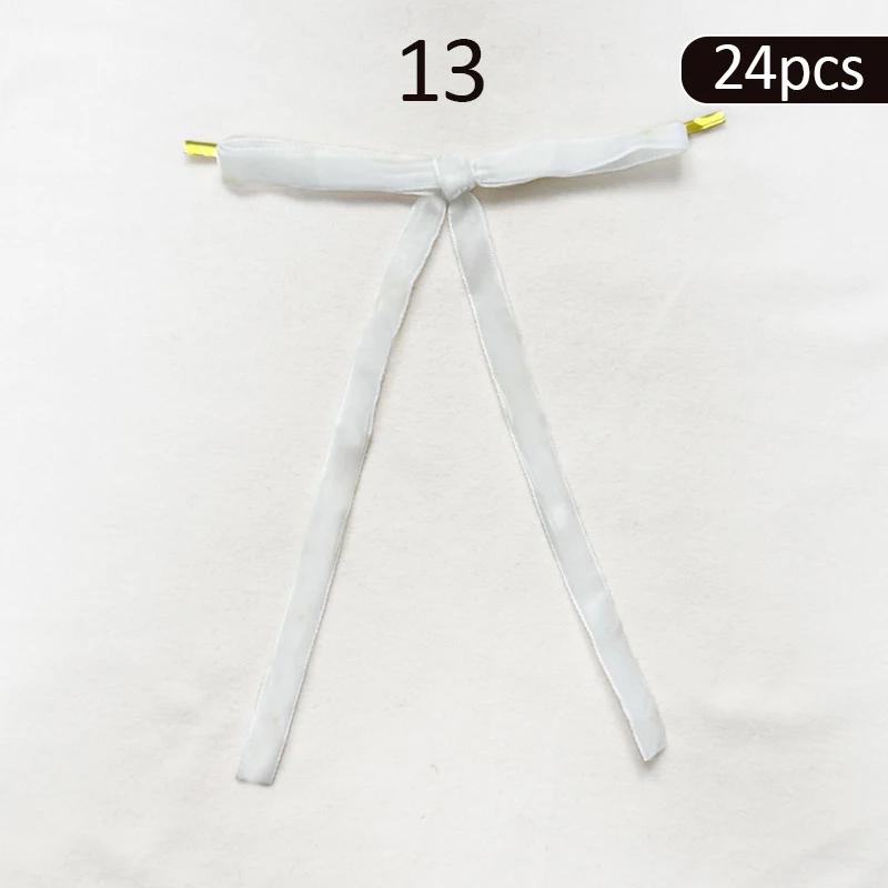 24pcs Velvet Bow Christmas Ribbon Decoration for Xmas Home Decor Tree Wreaths Gift Wrapping DIY Crafts Festive  2025 New Year