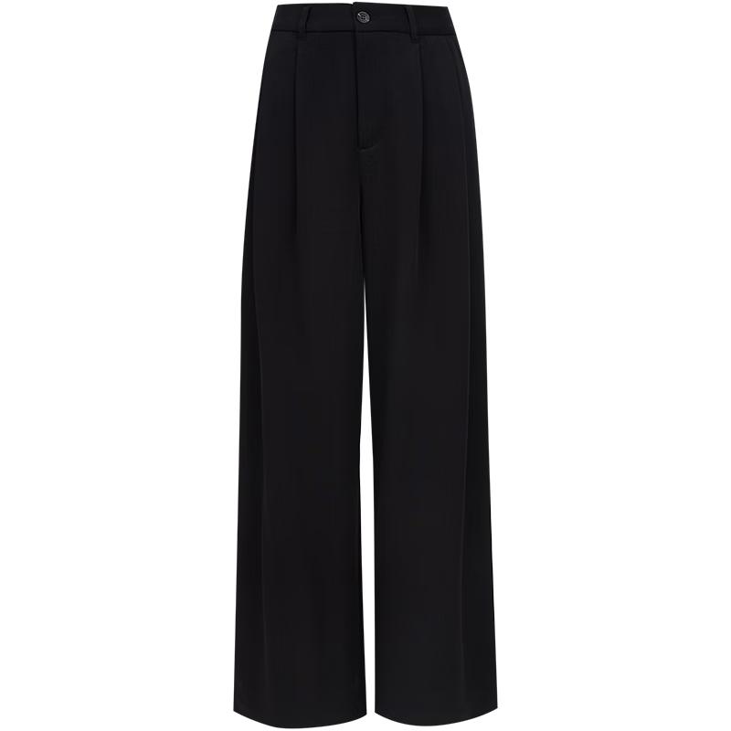 

ONLY Women s 2025 Autumn Pleated Loose Straight-Leg Pants S