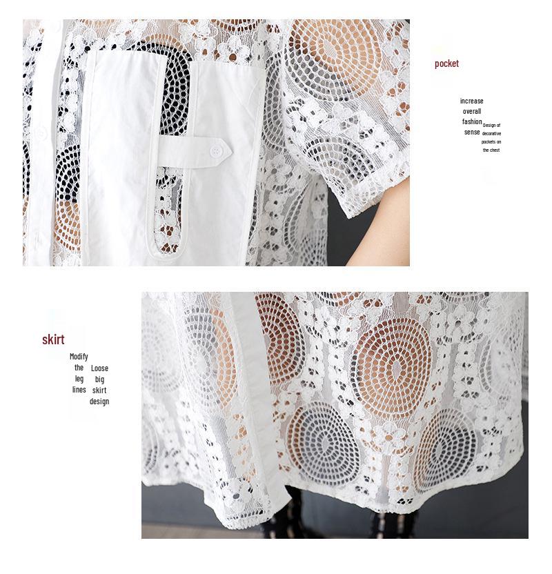 Chic See-Through Lace Summer Dress: Loose, Casual & Trendy