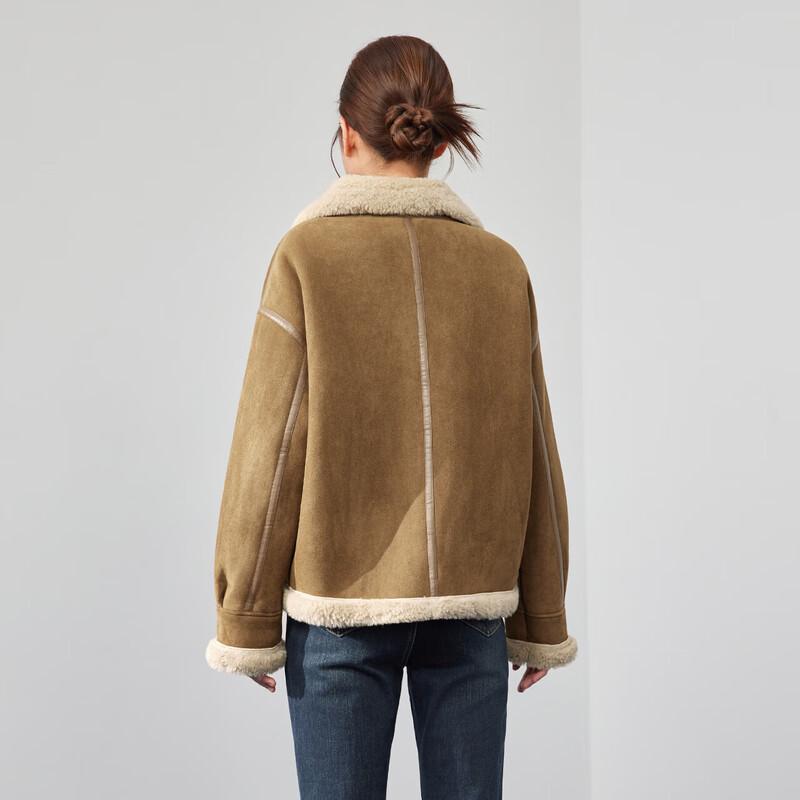 IEF 2025 Winter Frosted Leather & Fur Jacket