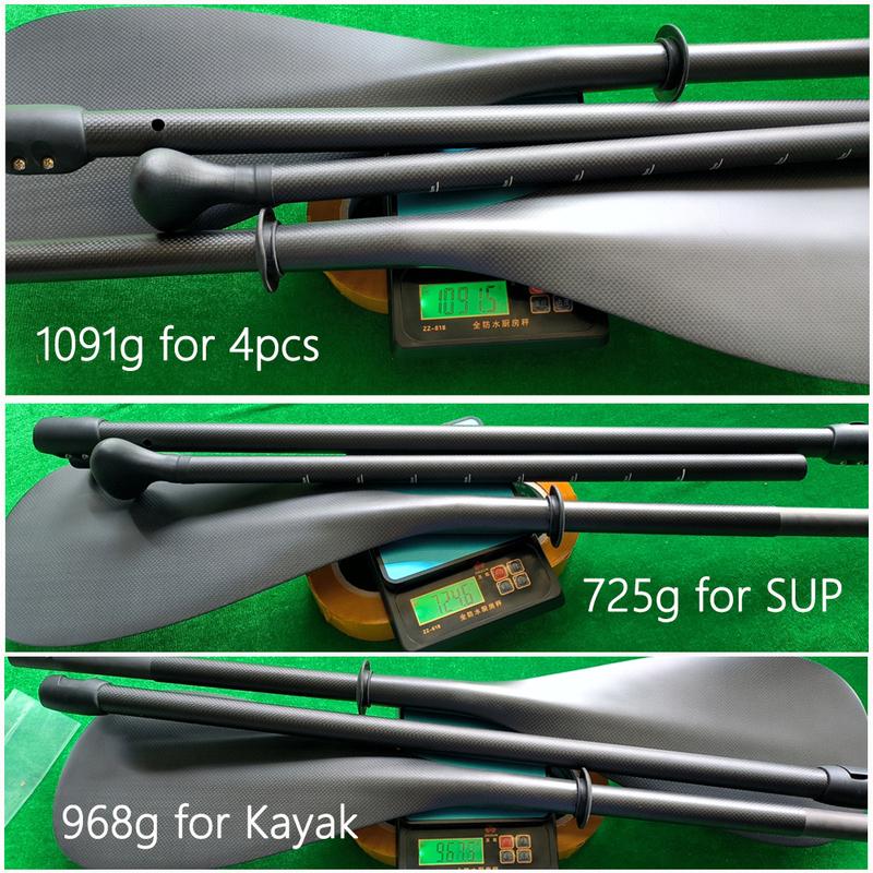 Carbon Fiber Dual Purpose SUP Paddle, Kayak Paddle for Surfing, Stand Up Board, Kayak and Boat, 4 PCs