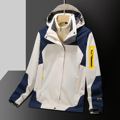 Herbst und Winter Shell Jacke Jacke Herren Mantel Lose Outdoor Casual Drei-in-Eins Windjacke