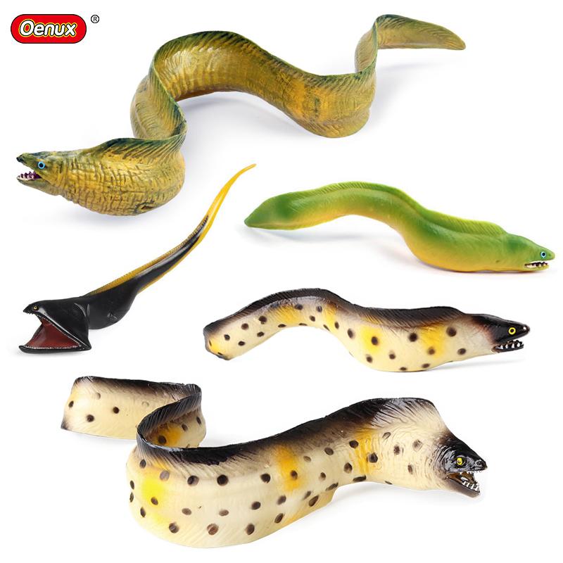Oenux Undersea Marine Animals Moray Eel Simulation Sea Life Animal Conger Model Figurines Action Figures Learning Toy For Kids