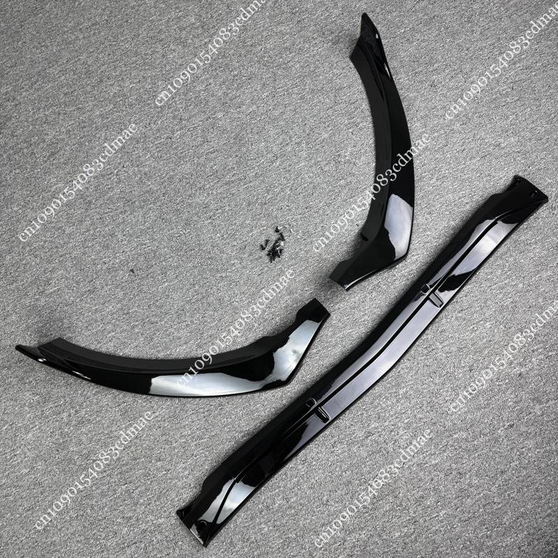 Front Bumper Lip Body Kit Spoiler Splitters for Mercedes C Class W205 S205 C180 C200 C220 C250 C300 2015-2018 Gloss Black ABS