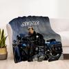 Motorcycle Fashion Icon Customize Text Blanket Gift Personalized Blanket Durable Comfort Suitable for Bed Couch Office Chair Nap All-Season Use