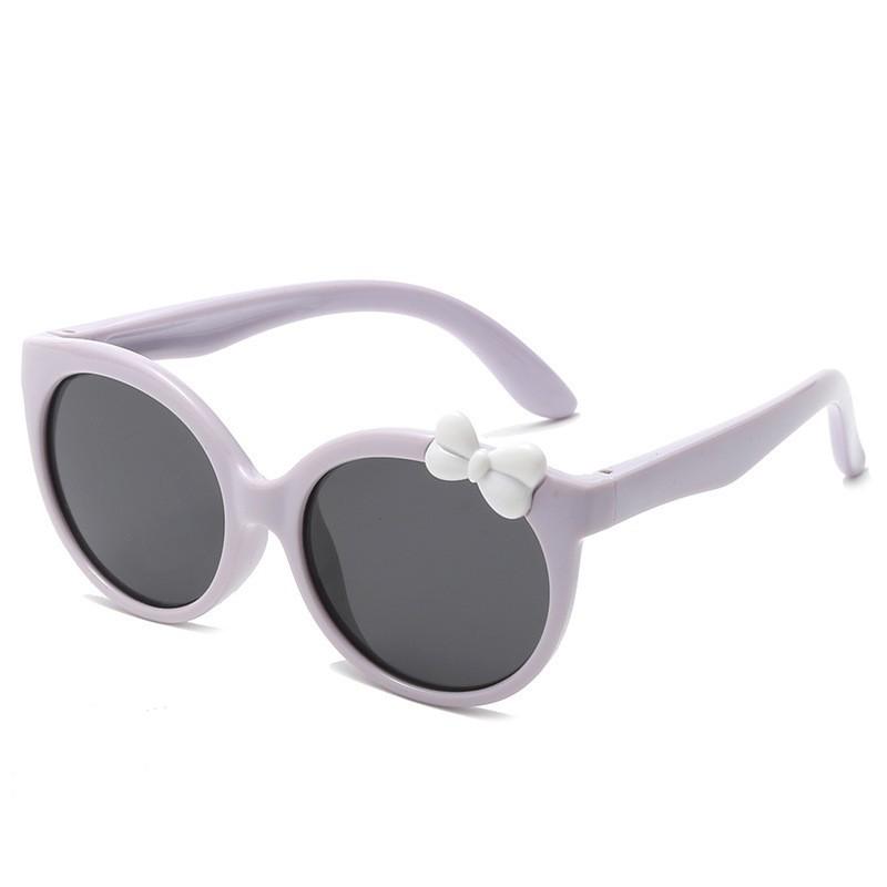 Dopamine Cute Bow Kids Round Sunglasses Uv400 Protection Sun Protection Party Photo Taking Styling Sun Glasses S5017