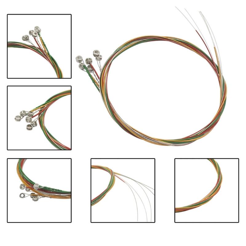 6PCS Professional Electric Guitar Strings Acoustic Guitar Accessories Music Performances Strings Stainless Steel Texture
