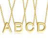 26 Large Capital English Letter Necklace Polished Smooth Hole-Punched Pendant Fine Chain Women's Item