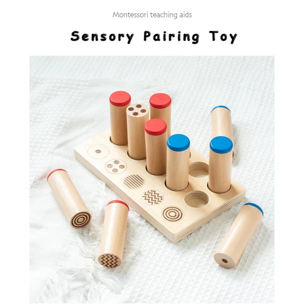 Zabawki sensoryczne dla dzieci Tablica dotykowa Gra w dopasowywanie i sortowanie Trening słuchowy Pomoce dydaktyczne do wczesnej edukacji Drewniana zabawka Montessori