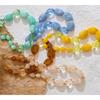 Yhpup 2026 Arrivals Acrylic Resin Chain Statement Necklace Waterproof Handmade Jewelry Green Blue Beige Yellow Amber Accessories