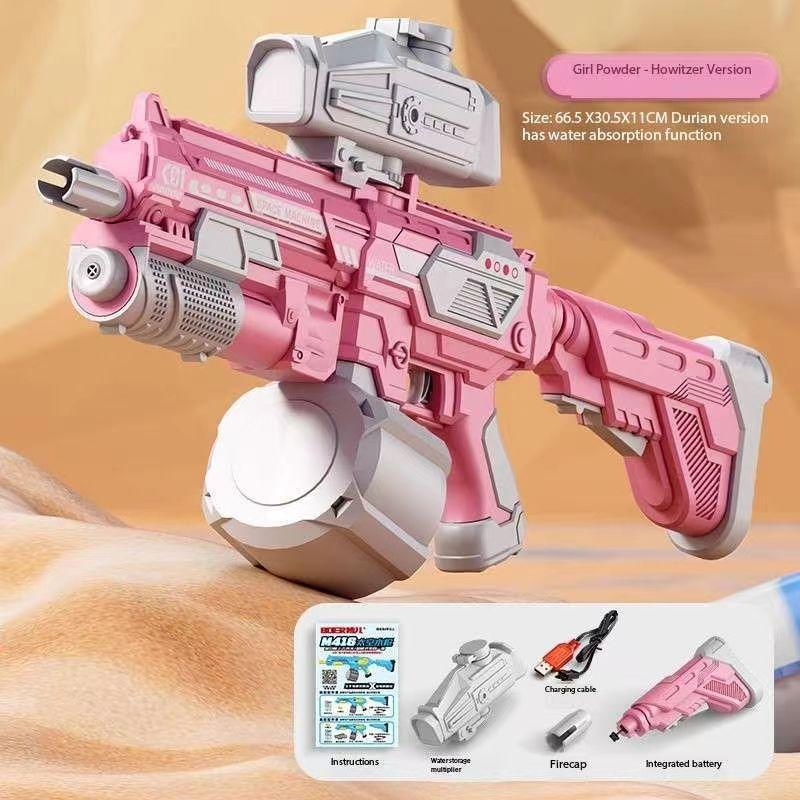 Non-Toxic Large Water Gunner Self-Integrated High Pressure Long Range Large Capacity Automatic Water Absorption M416 Electric Water Gun