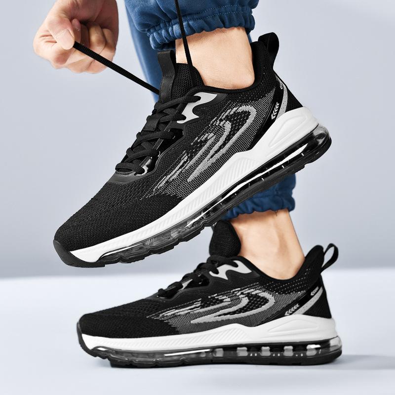 Sneakers men's large size summer 2025 new air cushion shock absorption running thick sole 45 sports raw breathable 46 trendy shoes 47