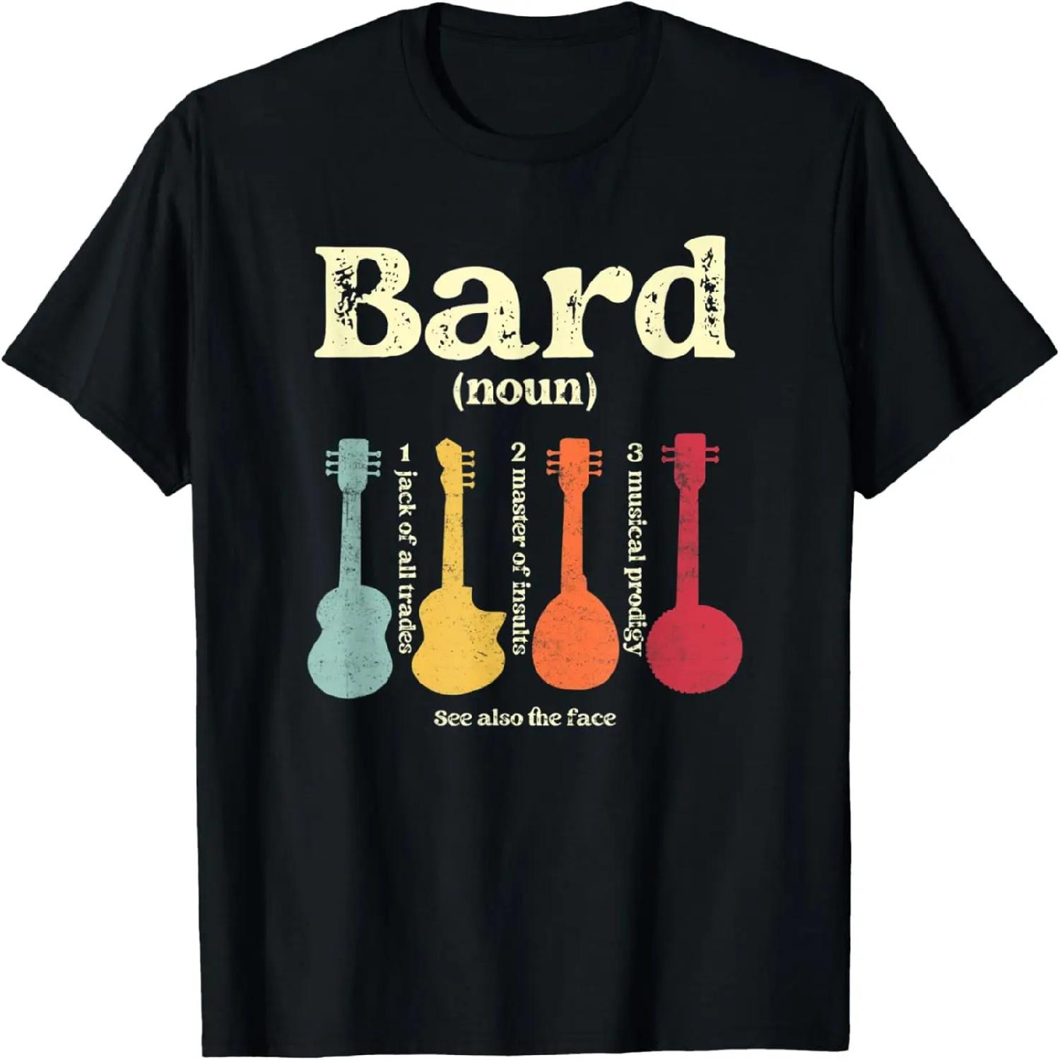 Настольная игра Bard Class Определение Музыкальный вундеркинд Инструмент Футболка S