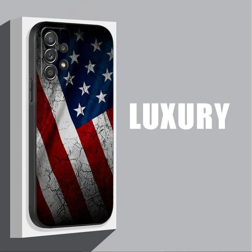 American USA Flag Eagle Phone Case For Samsung Galaxy A15 A25 A24 A23 A22 A21S A20s A13 A10 A05S A04 A03 A02 A14 Soft Back Cover