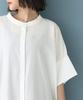 Oshare Walker Collar Short Sleeve Shirt Long Shirt Short Loose Plus Sizes Layered wfn0239 n'OrLABEL [Band Dress] Women's Dress, Spring/Summer,