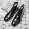 Britský styl Kotníkové boty Business Casual Kožené Pánské boty Outdoorové Vycházkové Tenisky Elegantní Šněrovací Jednobarevné Pánské Brogue boty