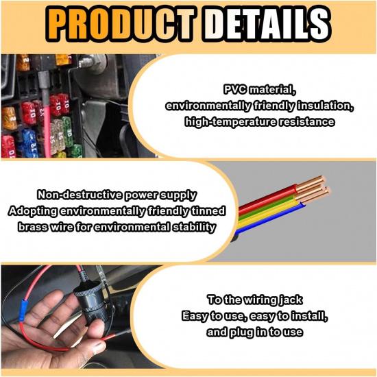 Automotive Fuse Set 5/10Pcs 12V Car Blade Fuse Holder Mini ATM ATO Add-a-Circuit Fuse TAP Adapter Fuse Fuse for Car Trucks Boats Fuses4