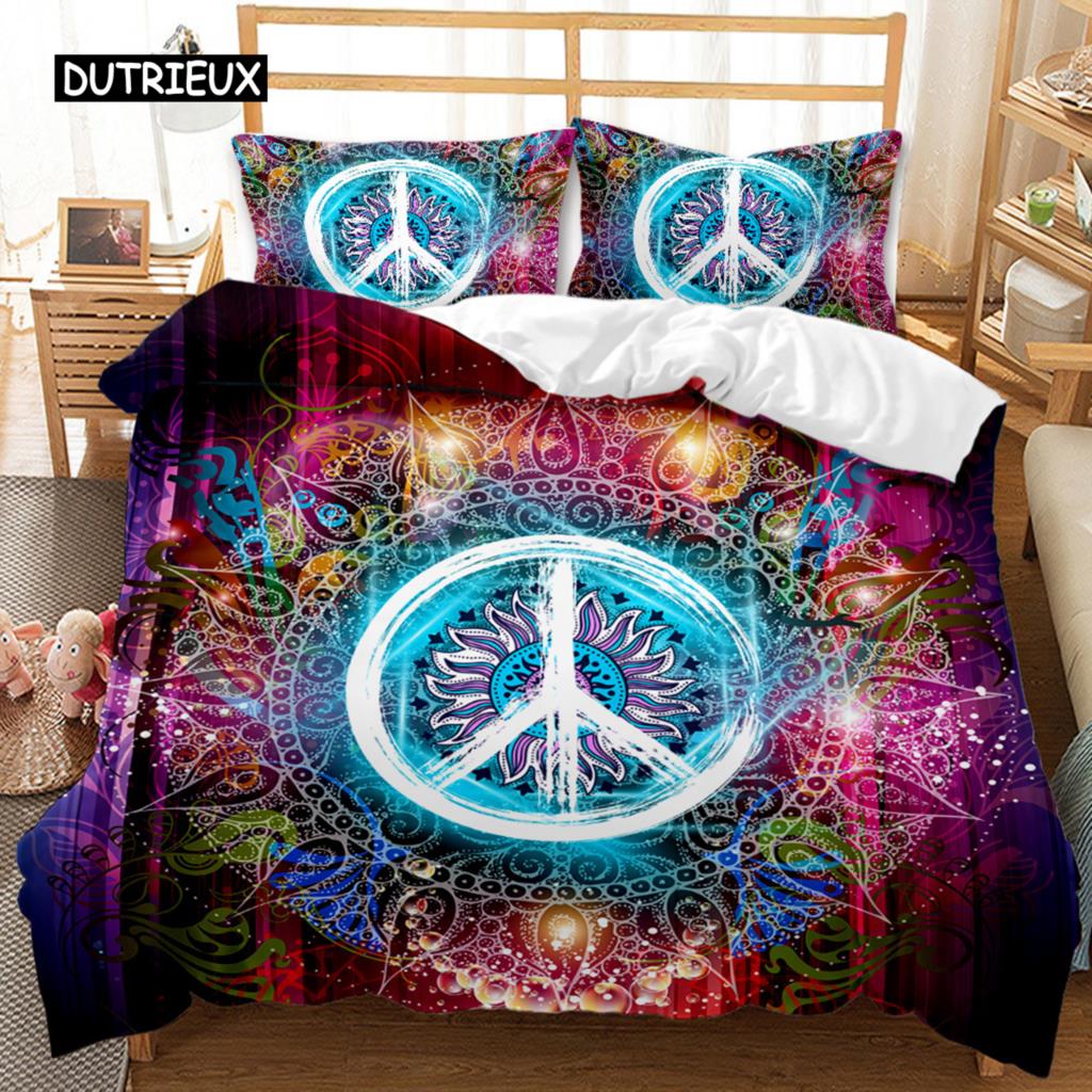 Polyester Comfortable Stylish Pattern Duvet Cover Set With Duvet Cover And Pillowcases King Queen Twin Sizes For All Ages