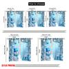 2pcs,2D Plane Printing Curtain Fabric Cute Snowman Christmas Gifts Snowflakes 100% Polyester (without Rod) Gifts Perfect for