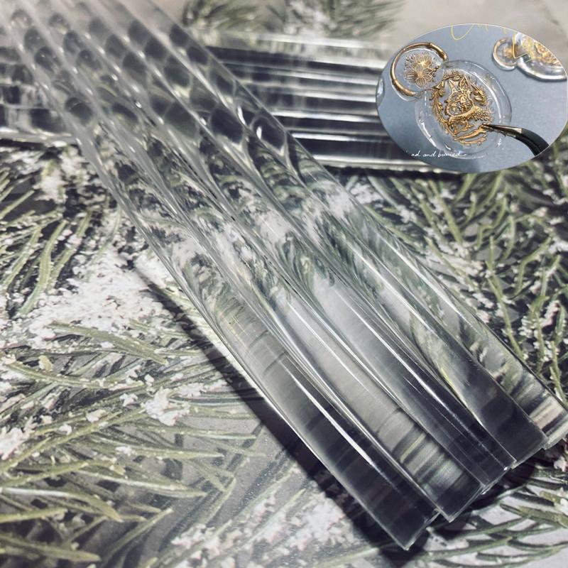 

Прозрачный воск, 5 шт., круглый сургуч, плавящийся воск, пистолет, штамп, восковая палочка для украшения открытки, восковой лак для печатей 7mm*10mm