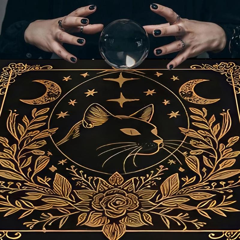 Divinations Tablecloth Star Flower Astrology Tarots Card Tablecloth Altars Cloth Divinations Board Game Accessory