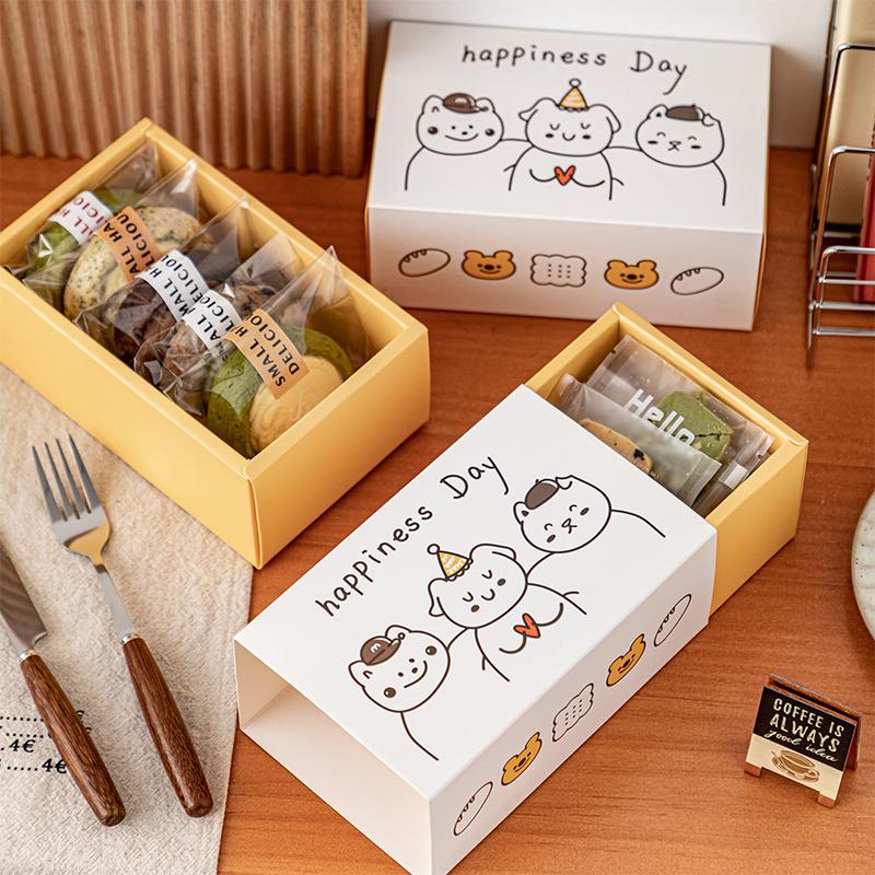 Cartoon Snowflake Crisp Scones Packaging Box Drawer Candy Biscuit Cookie Gift Packing Box