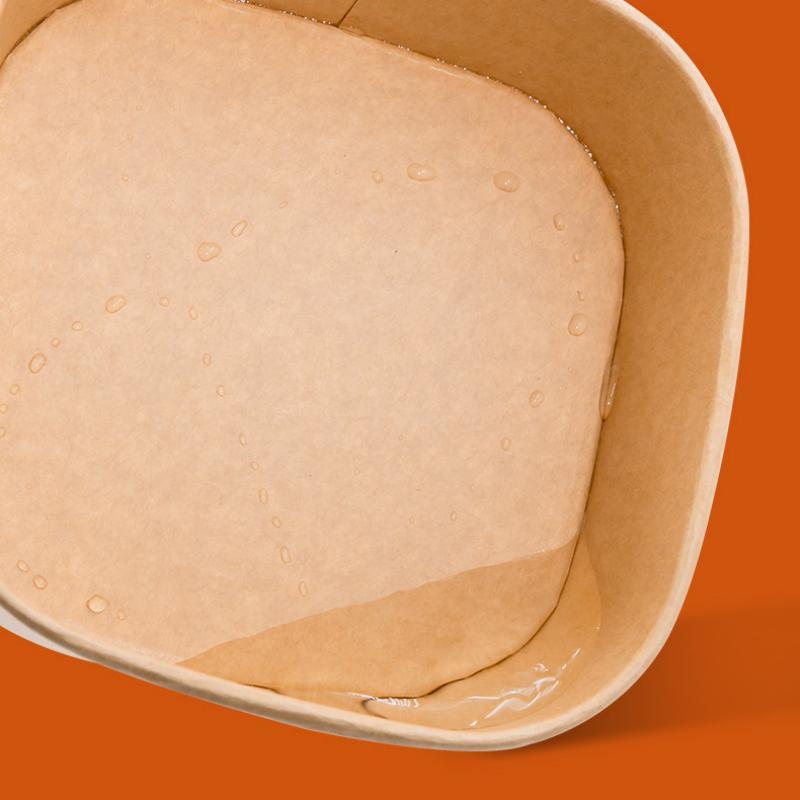 10Pcs Disposable Lunch Box Kraft Paper Square Lunch Box Fast Food Packing Boxes Paper Bowls With Lid Household Bento Boxes
