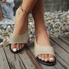 Sandalen Damen 2025 Neu Europäisch und Amerikanisch Große Größe Sommer Mode Flach Vielseitig Strand Sandalen