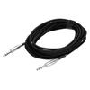 Uxcell Gitarinstrumentkabel, 20 fot 1/4" til 1/4" Rett Elektrisk Gitar Jack Kabelledning for Gitar og Bass, Svart