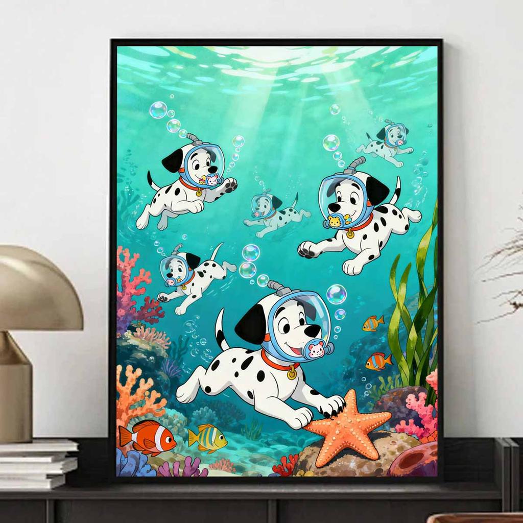 Disney Diamond Painting 101 Dalmatians Undersea DIY Diamond Art Painting Set for Home Office Decoration Handmade Gifts