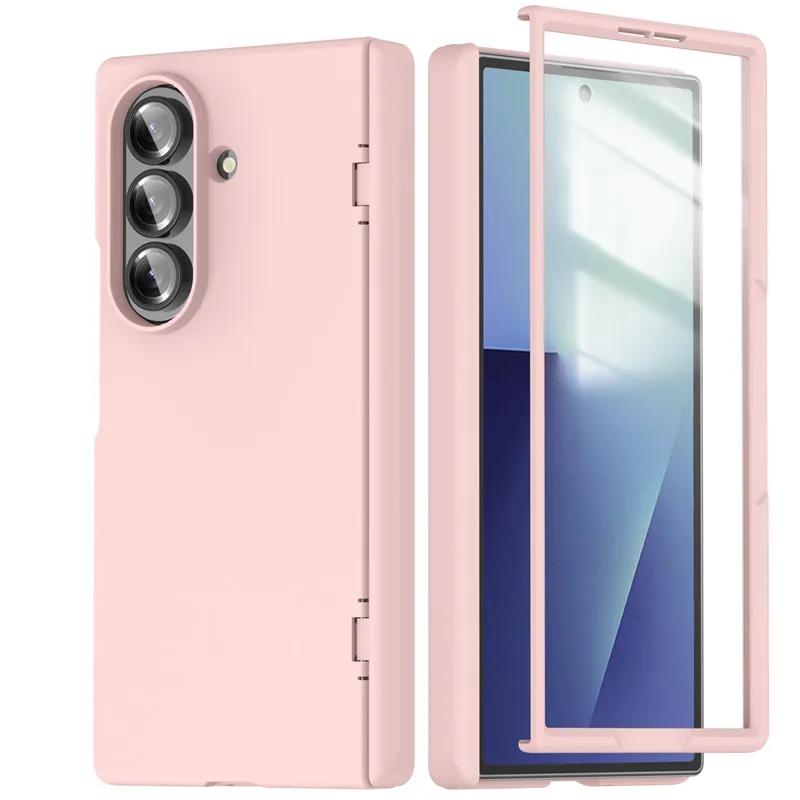 High-end Matte Magnetic Charging Hinge Phone Case For Samsung Galaxy Z Fold 7 5G Full-pack HD Screen Front Film Shockproof Cover