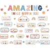 Boho Welcome Back To School Bulletin Board Classroom Decoration Boho Pastel Amazing Things Happen Here Bulletin Board Affirmation Station Positive