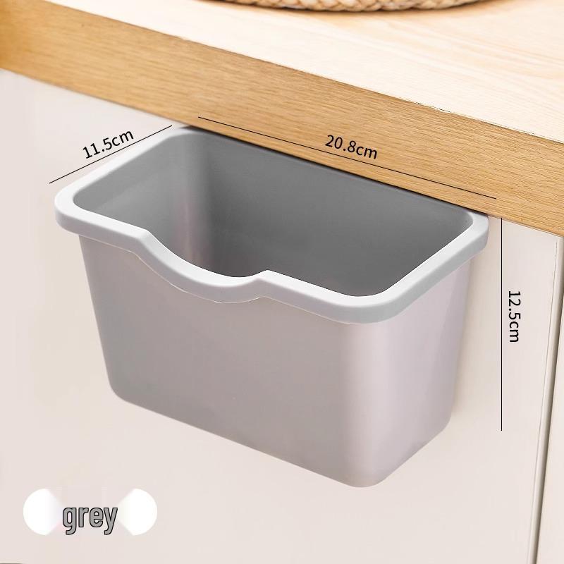 

Hanging Kitchen Trash Can for Cupboard Doors - Plastic Waste Bin for Food, Bathroom, and Living Room