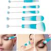 5 PCS Metal Handle Beaded Makeup Brush Set Soft Makeup Brushes Gifts Eyeshadow Brush