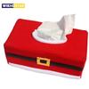 New Belt/Clover Pattern Merry Christmas Tissue Box Cover Christmas Home Decoration Creative Napkin Holder 2 Styles for Choice