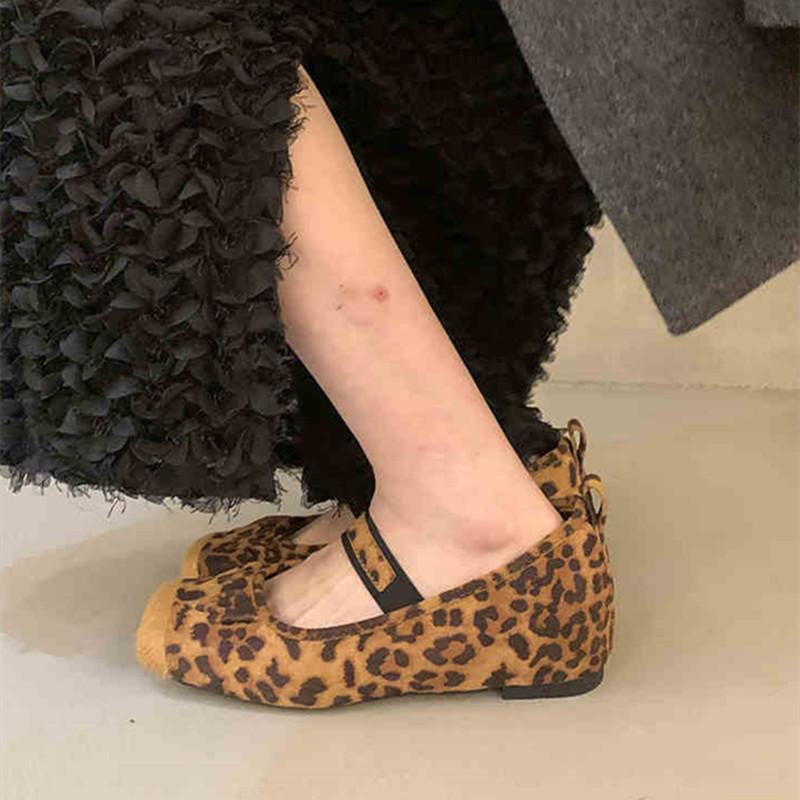 

Мода Bailamos 2025 Весна Женские Балетки Мода Перекрестная Шнуровка Туфли Платья Мягкая Дизайнерская Обувь Мелкая Круглый Носок Женские Балетки 39 цветной печати леопарда