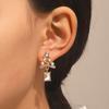Star Merry Christmas Earrings Rhinestone Christmas Tree Earrings Xmas Dangle Earrings  Christmas