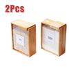 1/2pcs Creative Bamboo Grain Storage Box Kitchen Wooden Sliding Cover Rice Dispenser Household Food Pantry Organizer