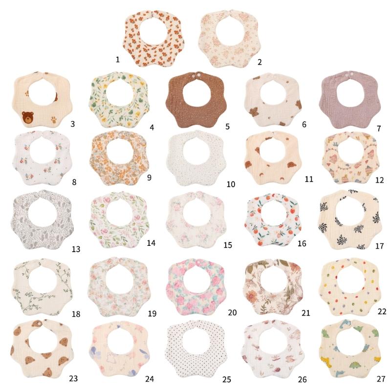 6-lagiges Lätzchen für Neugeborene Sabberlätzchen Baumwolle Spucktuch Weich & Atmungsaktiv Zahnungslätzchen für Säuglinge Baby Fütterungstuch