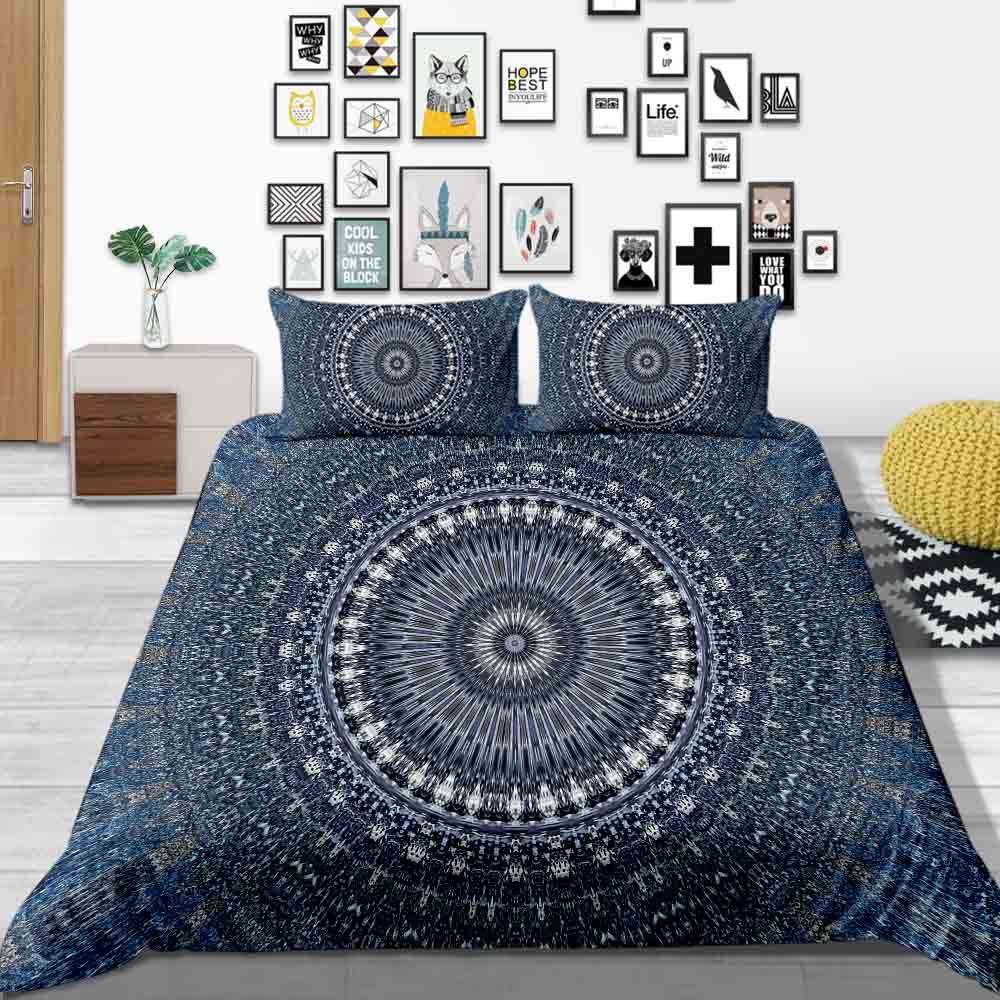 Povlečení v bohémském stylu Souprava na přikrývku Boho Souprava domácího povlečení Polyesterová souprava na polštář pro muže