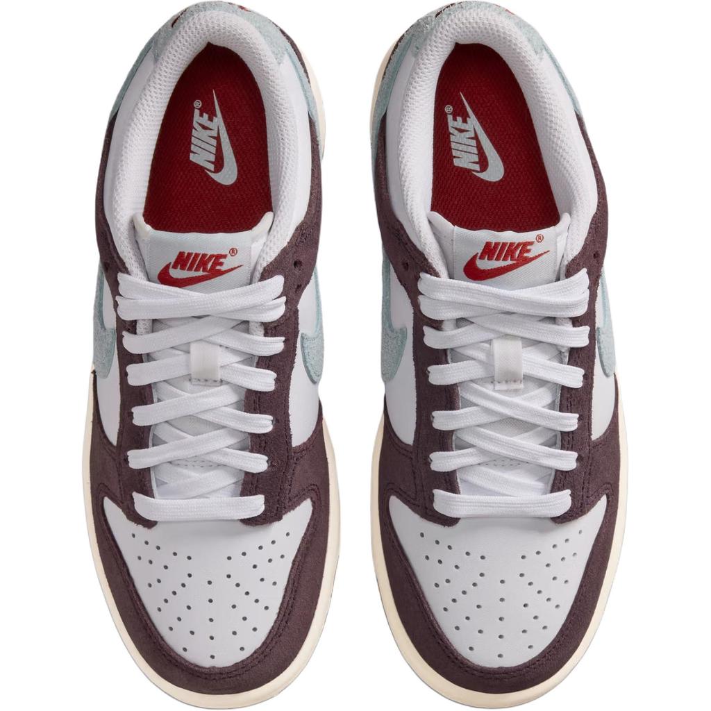 Nike Dunk Low SE Big Kids' Shoes White Burgundy Ash Glacier Blue Casual Sneakers IB5691-100