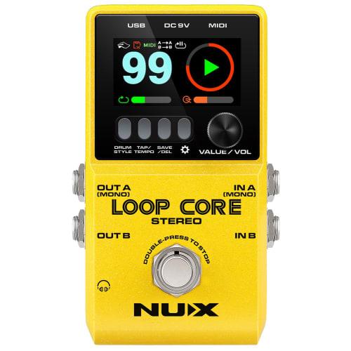 

NU-X Loop Core Stereo Pedal | High-Definition Looper with 99 Save Slots, Stereo Input/Output, MIDI Control, and Built-in Drum Machine