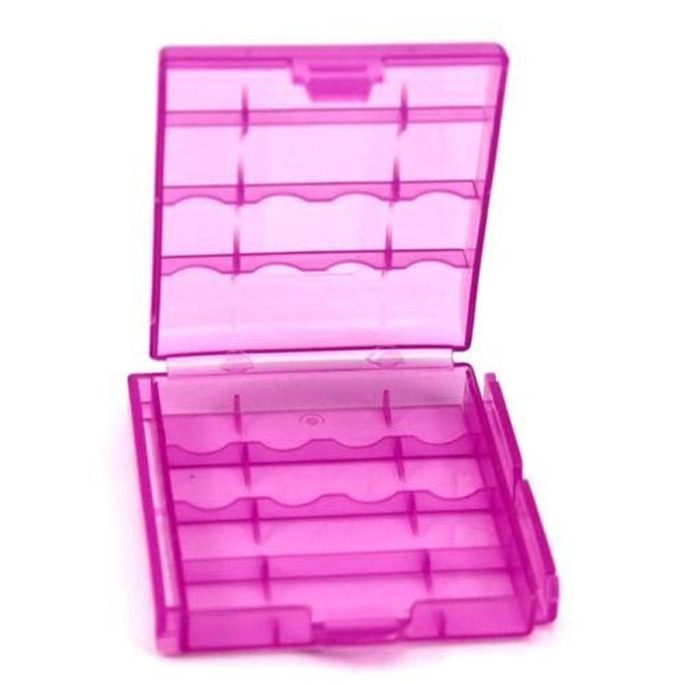 Новые 5 шт прозрачных пластиковых ящиков для хранения батареек чехол для батарей AA AAA контейнер для 14500 батареек AAAAA ярко-розовый 2344₽