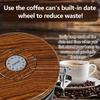 1.8L Coffee Canister Stainless Steel Coffee Bean Vacuum Sealed Tank with Date Tracker Coffee Bean Tea Nut Storage Sealed Cans