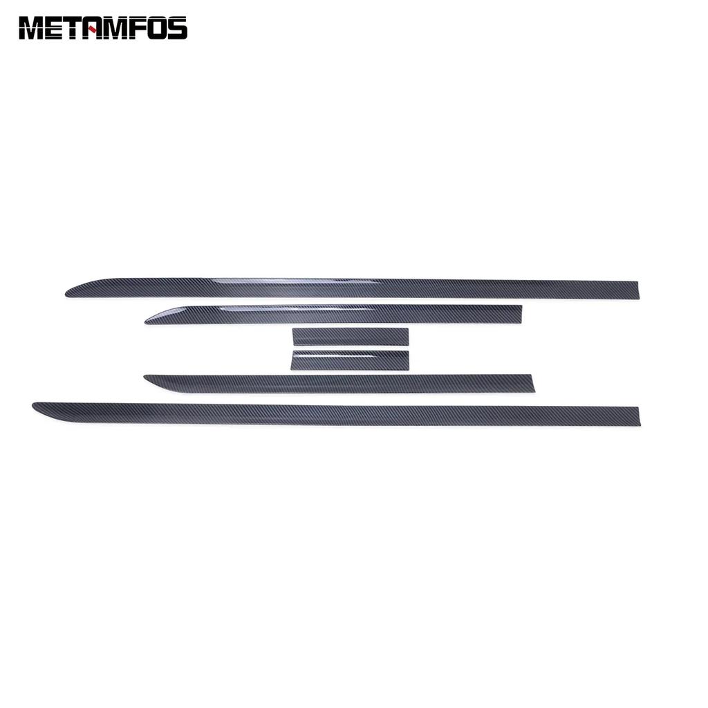 For Toyota Hiace Granvia Commuter -  2024 Carbon Fiber Door Side Line Strip Body Skirt Molding Trim Car Accessories