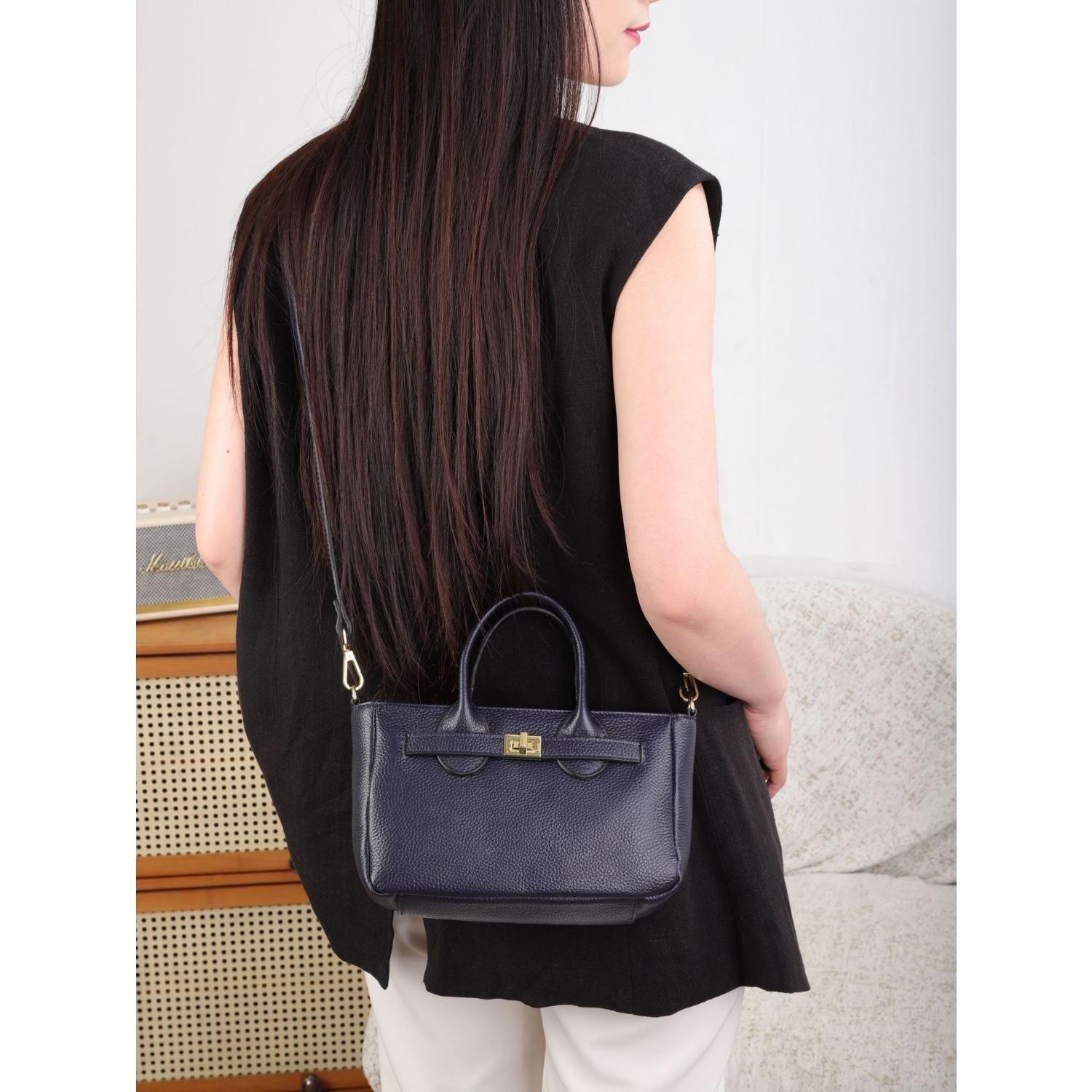 

Женская сумка из коровьей кожи, одноплечевая, кроссбоди, универсальная, модная, многоотделенческая, большой вместимости, практичная сумка, мягкая сапфировый