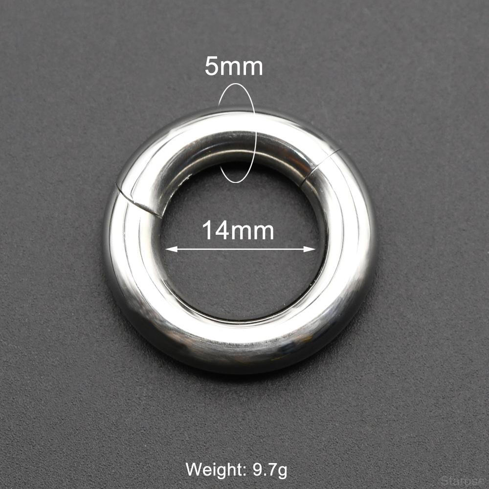 Glatte Scharnier-Segment-Creole aus Edelstahl 00G Große Größe Septum Clicker BCR PA Piercing Nasenring Ohrdehner Gewichte