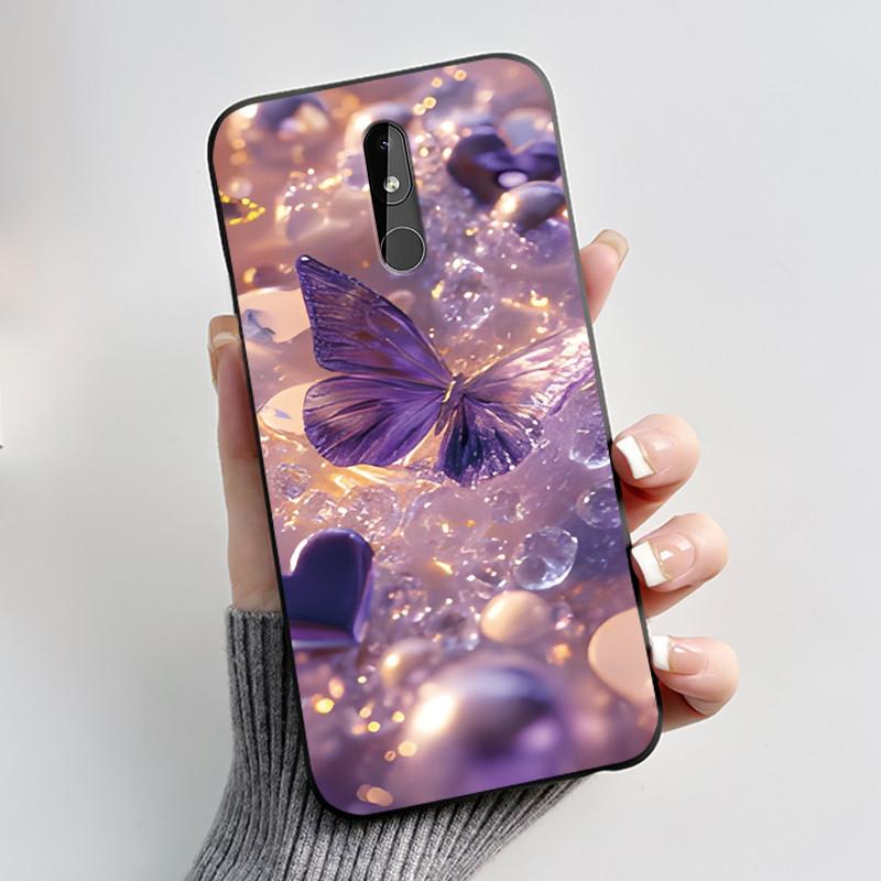 Phone Case For Nokia 3.2 TA-1156 TA-1159 TA-1164 Nokia 4.2 TA-1157 Case Fashion Butterfly Flowers Slim Black Soft Silicone Cover
