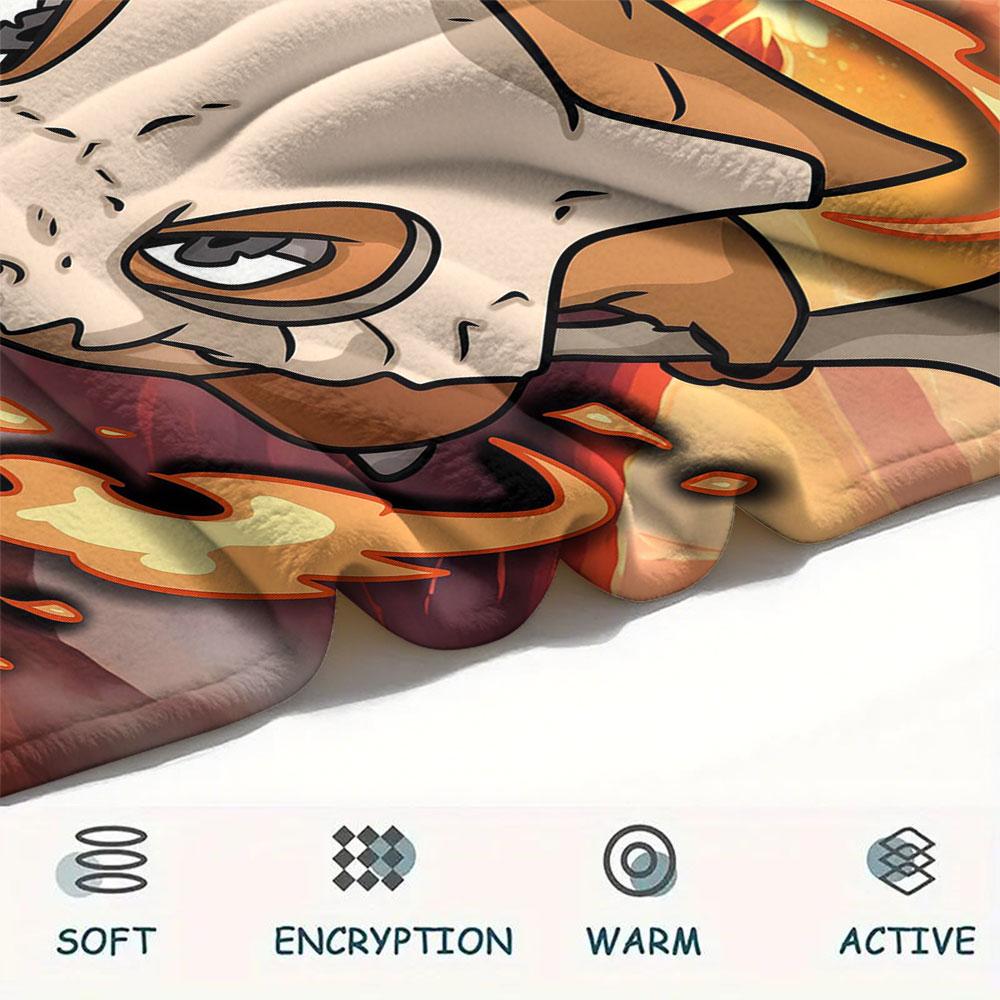 1 Pezzo Coperta in Flanella con Stampa Cubone, Alta qualità Confortevole per Tutte le Stagioni, Decorazione per la Casa, Calore e Comfort, Perfetta per Regali di Natale