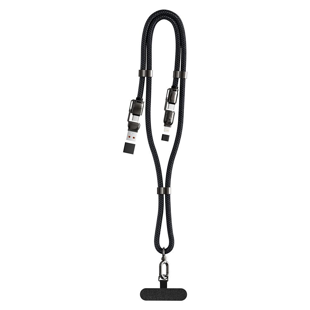 4-in-1 Crossbody Phone Lanyard with 240W Super Fast Charging Cable for Huawei & Apple